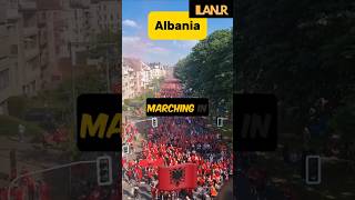 The Albanians are marching in Düsseldorf…🇦🇱🥁#shorts#football#shortsvideo