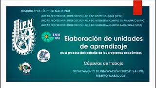 Elaboración de unidades de aprendizaje Cápsula 2