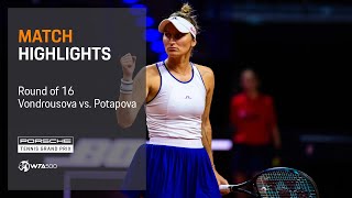 Porsche Tennis Grand Prix | 04/18/2024 | Match Highlights | Vondrousova vs. Potapova