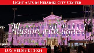 Light Arts in City Center! LUX Helsinki 2024! 🇫🇮