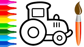 Bolalar uchun Traktor rasm chizish How to Draw Tractor for Kids