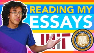 READING MY COLLEGE ESSAYS!! - The essays that got me into MIT and UC Berkeley and some tips