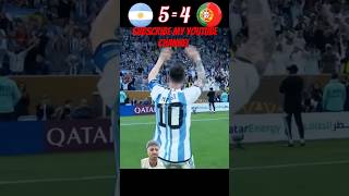 Argentina vs Portugal World Cup Final (penalties) 😱🥶💫 #youtubeshorts #shorts #messi vs #ronaldo