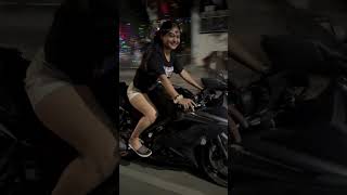 Indian ladki bike riding video || R15 bike lovers girl 🥰 || Princi Sanju 99 bike riding video