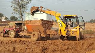 Jcb 3DX Xpert Backhoe Loader Mud in Bricks Making Machine attech Massey fargusion Tractor