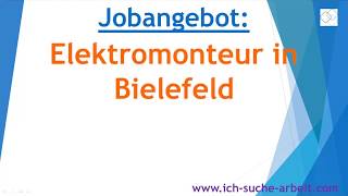 Jobangebot Elektromonteur in Bielefeld