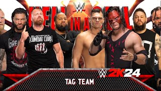 WWE Roman Reigns, John Moxley & Jimmy Usos Vs Jaocb Fatu, Khane & Kevin Owens In WWE 2k24