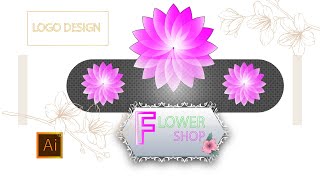 Flower Design | How To Create a Pink flower Logo in illustrator | Modern Graphic 2021