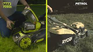 Still Running on Fumes? RYOBI® MAX POWER has Power WITHOUT Petrol