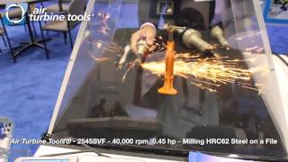 Steel milled by Air Turbine Tools® 40,000 rpm 0.45 hp 2545SVF