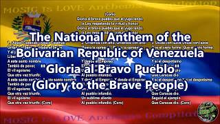 Venezuela National Anthem w/music, vocal FULL VERSION, and lyrics Spanish w/English Transl