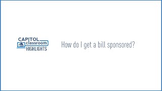 How do I get a bill sponsored?