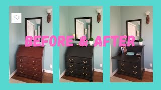 Secretary Desk Painting & Removing Drawers with Gliders