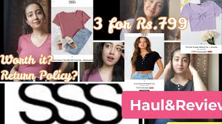 SSS Street Style Store Haul | Review | 3 tops for Rs.799 | Worth? Must Watch Before You Buy from SSS