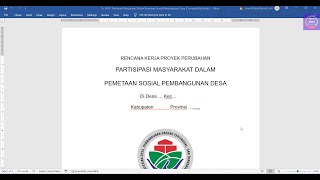 Proyek Perubahan Partisipasi Masyarakat Dalam Pemetaan Sosial Pembangunan Desa I RKPP