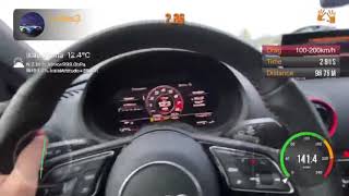 Audi S3 My18 Stage 2 2.0 Tsi   acceleration 100-200 km/h dq381 dsg 7 S-tronic