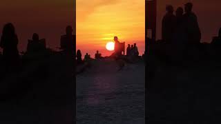 Sunset Splendor, Crystal River Beach,  Golden Hour, Florida Locals Celebrating Sunset Florida Beach