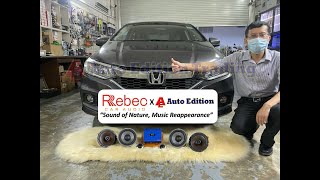 Honda City Singapore x Rebec Audio system package upgrade - car speakers, dsp w amplifier, subwoofer