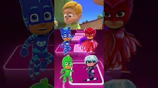 PJ Masks - Owlette 🆚 CatBoy 🆚 Night Ninja 🆚 Gekko X Dance Song Tiles Hop EDM Rush #shorts