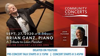 Pianist Brian Ganz presents a Tribute to Leon Fleisher