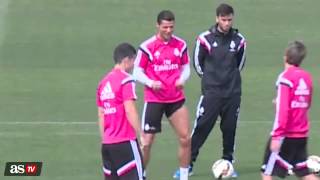 Festival de petit pont a l'entrainement de Real Madrid