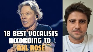 18 singers Axl Rose listed as some of the best of all time