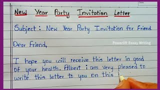 New Year Party Invitation Letter || @PowerliftEssayWriting || Invitation Letter in English