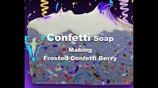 Making Frosted Confetti Berry Cold Process Soap