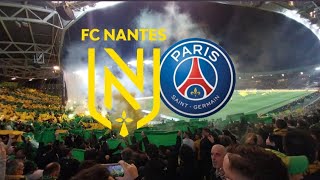 (#vlog)J22 L1#FCNantes 0-2 #PSG 21h guichet fermé🏟 Tribune Loire en fête comme toujours 🟡🟢⚽️