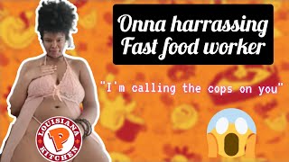 Onna sweet ginger rose harrassing fast food worker