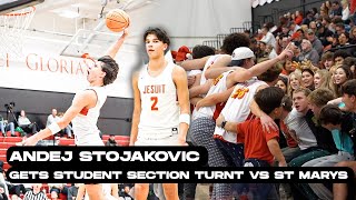 Jesuit vs St Marys | Andrej Stojakovic Gets Student Section Turnt! Father Berry Tourney