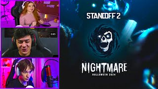 ЛУЧШИЕ РЕАКЦИИ ЮТУБЕРОВ НА ТРЕЙЛЕР NightMare🧟 в Standoff 2