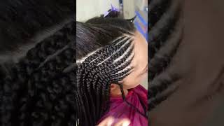 How To Cornrow For Beginners / Feed-In Braids Tutorial #shorts