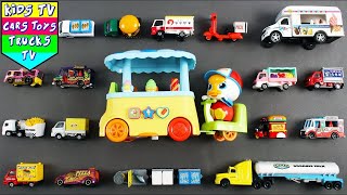 Food Trucks Names & Vehicles for Toddlers + More Fun Toy Videos