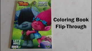 Coloring Book Flip Through - Dreamworks Trolls Lets Hug Coloring Book  #AdultColoringBook