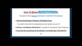 How To Fix The Redirect Virus