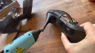 How to repair your high heels with a glue gun - DIY Shoe Upcycle