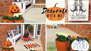 DECORATE WITH ME! | FRONT PORCH | HALLOWEEN DECOR