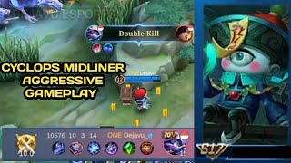 CYCLOPS MIDLINER AGGRESSIVE GAMEPLAY | MOBILE LEGENDS #mlbb #mobilelegends