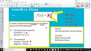 Growth vs  Decay Functions Unit 8 Day 1