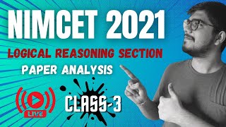 NIMCET 2021 PYQ LOGICAL REASONING &  ANALYTICAL ABILITY I OneStop MCA LR Series | Part 3 Live Class