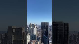 the noon moon over #newyorkcity #centralpark  🌓✈️plus a plane