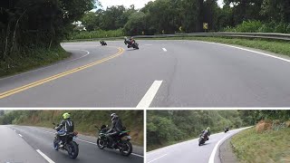 Kawasaki Ninja 400 e Yamaha MT 03 na serra - Ambas de Super Corsa - ZX6R 636