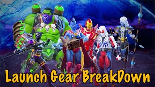 MARVEL REALM OF CHAMPIONS LAUNCH GEAR BREAKDOWN