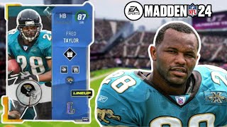 FRED TAYLOR GAMEPLAY, IS HE THE BEST RB IN MUT? | MADDEN ULTIMATE TEAM 24 GAMEPLAY