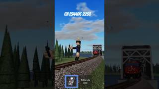 CN ES44DC 2255 Pushing Intermodal K5HL Train Leads NS 23B Roblox