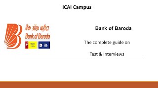 How to prepare Bank of baroda test & interview for ICAI campus| #CA, #cajobs #bob