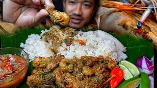 Eating spicy buna prawns 🦐 | Northeast India 🌶️