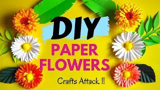 3 Easy Paper Flowers DIY || How to Make Paper Flowers || Easy Paper Crafts Video