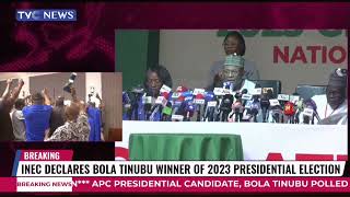 BREAKING NEWS!! INEC DECLARES BOLA TINUBU WINNER #nigeriadecides2023